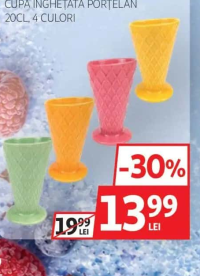 ACTUEL CUPĂ ÎNGHEȚATĂ PORȚELAN 20CL 4 CULORI
