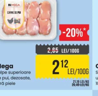 Mega Pulpe superioare de pui, dezosate, fără piele