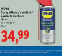 WD40 Spray silicon / vaselină / contacte electrice 180 ml