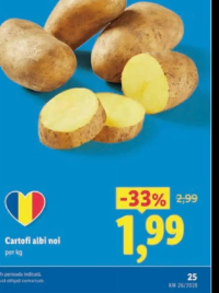 Cartofi albi noi per kg