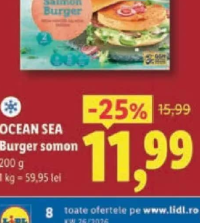 OCEAN SEA Burger somon 200 g