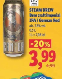 Steam Brew Bere craft imperial IPA / German Red 0,5 L