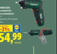 PARKSIDE Șurubelniță cu acumulator 4 V