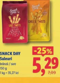 Snack Day Saleuri brânză / sare 150 g