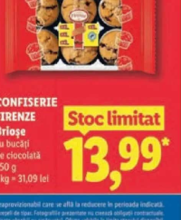 CONFISERIE FIRENZE Brioșe cu bucăți de ciocolată 450g