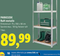 PARKSIDE Raft metalic 75 x 150 x 30 cm