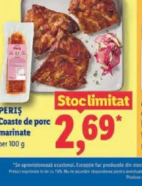 PERIȘ Coaste de porc marinate per 100 g