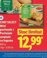 CHEF SELECT Mini pachețele / pachețele umplute cu legume 600g