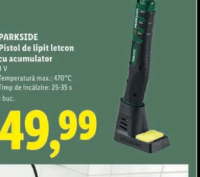 PARKSIDE Pistol de lipit letcon cu acumulator 4 V