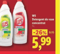 W5 Detergent de vase concentrat 1 L