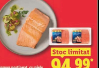 Somon porționat, cu piele 8 x 125 g