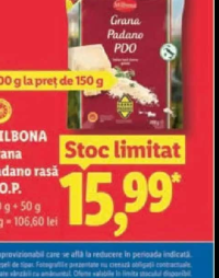 MILBONA Grana Padano rasă D.O.P. 150 g + 50 g