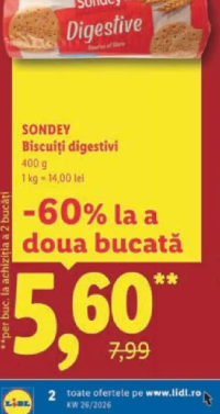 Sondey Biscuiți digestivi 400 g