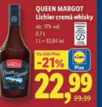 QUEEN MARGOT Lichior cremă whisky 0,7 L