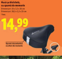 CRIVIT Husă șa bicicletă, cu spumă de memorie 1 buc.