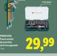 Parkside Trusă unelte de precizie chei hexagonale 1 buc.