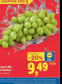 Struguri albi, fără sâmburi 500g