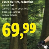 CRIVIT Cască ciclism, cu lumină 1 buc.