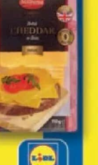 MILBONA Brânză cheddar felii 150 g