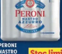 PERONI NASTRO AZZURRO Bere blondă 6 x 0.5 L