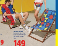 LIDL Șezlong pliabil 109 x 43 cm