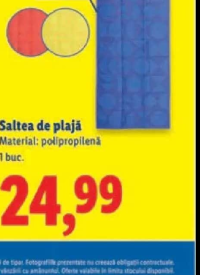 LIDL Saltea de plajă 90 x 180 cm