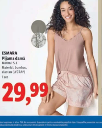 ESMARA Pijama damă 1 set