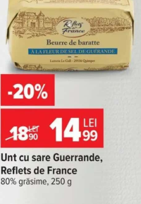 Reflets de France Unt cu sare Guerrande 80% grăsime 250 g