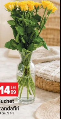 Buchet trandafiri 40 cm, 9 fire