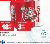 Bere Skol Original Pachet 5+1 gratis 6 x 0.5 L