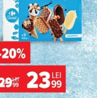 Carrefour Extra Înghețată la cornet cu cafea 6 x 120 ml