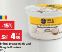 Drag de România Telemea maturată de vacă per 100 g