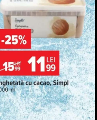Simpl Înghețată cu cacao 1000 ml