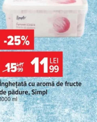 Simpl Înghețată cu aromă de fructe de pădure 1000 ml