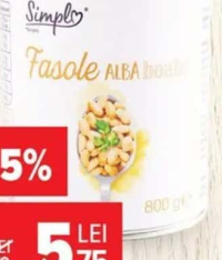 Simpl Fasole albă boabe 800 g
