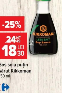 Kikkoman Sos soia puțin sărat 150 ml