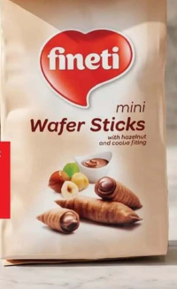 Fineti mini Wafer Sticks cacao și alune de pădure 100 g