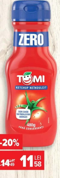 Tomi Ketchup neindulcit 480 g