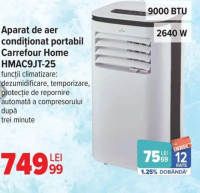 Carrefour Home HMAC9JT-25 Aparat de aer condiționat portabil 9000 BTU 2640 W