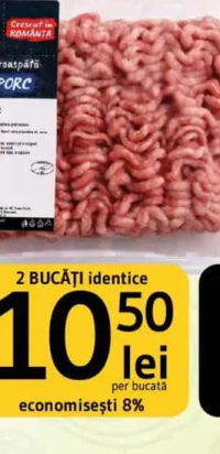 Piața ROMÂNĂ Carne proaspătă DE PORC Carne tocată porc 2 bucăți identice