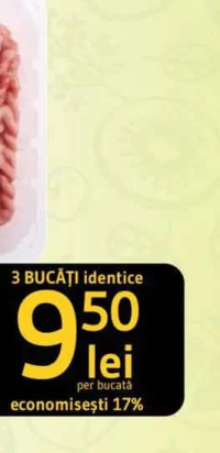 Piața ROMÂNĂ Carne proaspătă DE PORC Carne tocată porc 3 bucăți identice
