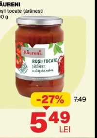 RÂURENI Roșii tocate țărănești 700 g