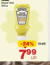 HEINZ Muștar Mild 240 g