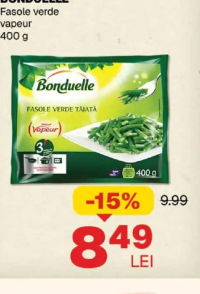 BONDUELLE Fasole verde vapeur 400 g
