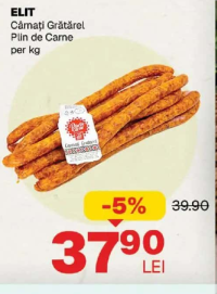 ELIT Cârnați Grătărel Plin de Carne per kg