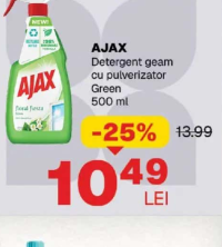 Ajax Detergent geam cu pulverizator Green 500 ml