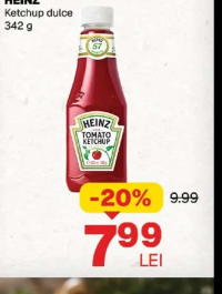 HEINZ Ketchup dulce 342 g