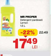 Mr Proper Detergent pardoseli Lemon 1.5 L
