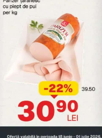 MEDA Parizer țărănesc cu piept de pui per kg