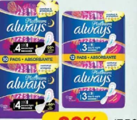 Always Platinum absorbante Secure Night 10 buc / Night Duo 12 buc